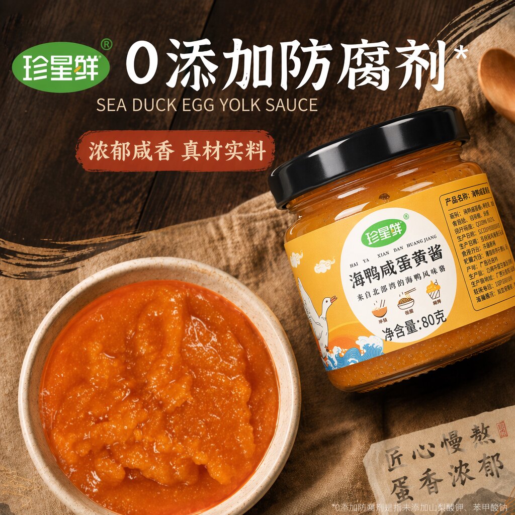 珍星鲜海鸭咸蛋黄酱0添加防腐剂