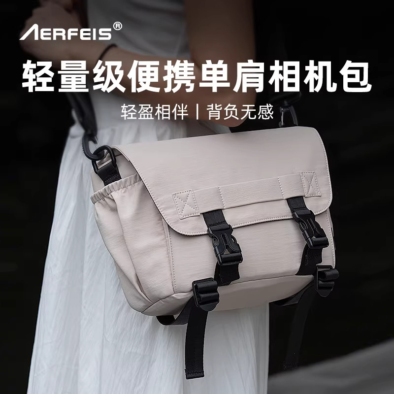 阿尔飞斯轻量级便携单肩数码相机包适用富士佳能微单大容量防水