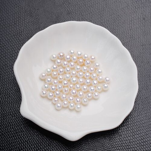 浮白珠宝淡水ak珍珠养殖蚌直播活体现开diy珍珠裸珠开蚌
