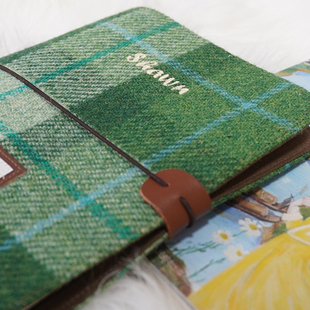 Harris tweed哈里斯粗花呢手账本a5学习笔记本活页本手帐小本子