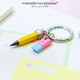 可以写字 比利时metalmorphose感恩老师系列创意礼物 铅笔钥匙扣
