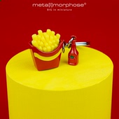 美味薯条钥匙扣包包挂件 比利时metalmorphose趣味食物搞怪礼物