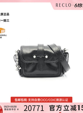 中古LV路易威登男包A级95新Shoulder bag肩包牛皮斜挎包黑色