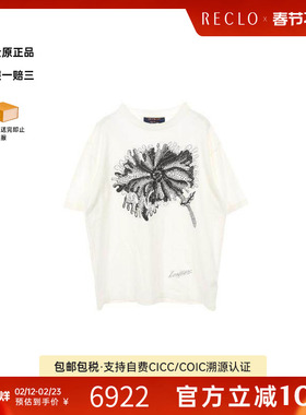 中古LV路易威登男A级95新T-shirtT恤棉上衣白色