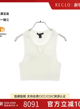 中古LV路易威登女A级95新Tank top背心尼龙上衣白色