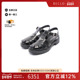 中古Prada普拉达男S级99新sandals凉鞋 牛皮鞋 黑色