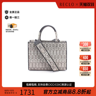 中古品Furla芙拉女包A级95新Tote Bag托特包帆布手提包灰色