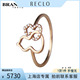 「9.5新」Qeelin 玫瑰金钻石戒指750玫瑰金51号 Wulu 麒麟 Petite