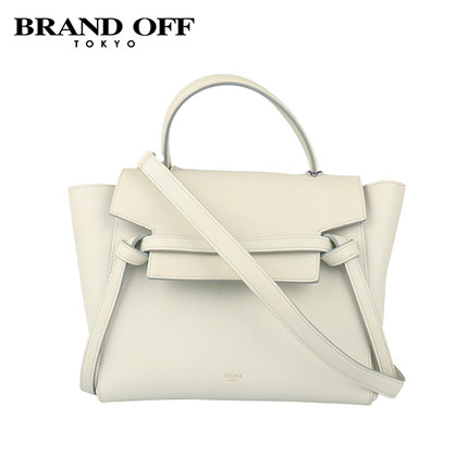 中古「9.0新」赛琳BELT BAG浅绿色粒面牛皮MICRO斜挎二手奢侈品