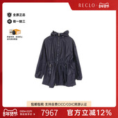 中古Moncler盟可睐女A级95新nylon jacket尼龙夹克尼龙外套蓝色