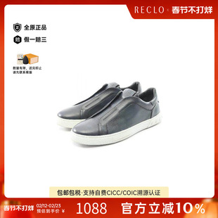 中古Tods托德斯男A级95新slip-ons无带(或无扣)便鞋牛皮鞋蓝色