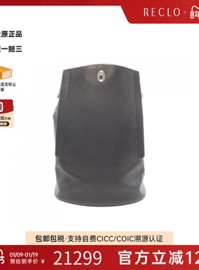 中古Hermes爱马仕双肩包B级9新GR24黑色双肩包经典正品RECLO