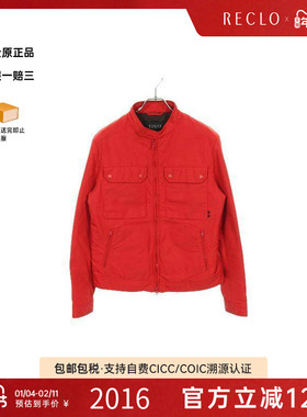 中古Gucci古驰男B级9新Jacket夹克外套尼龙外套红色