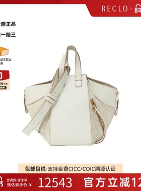 中古LOEWE罗意威通用A级95新Hammock Small吊床包老花斜挎包