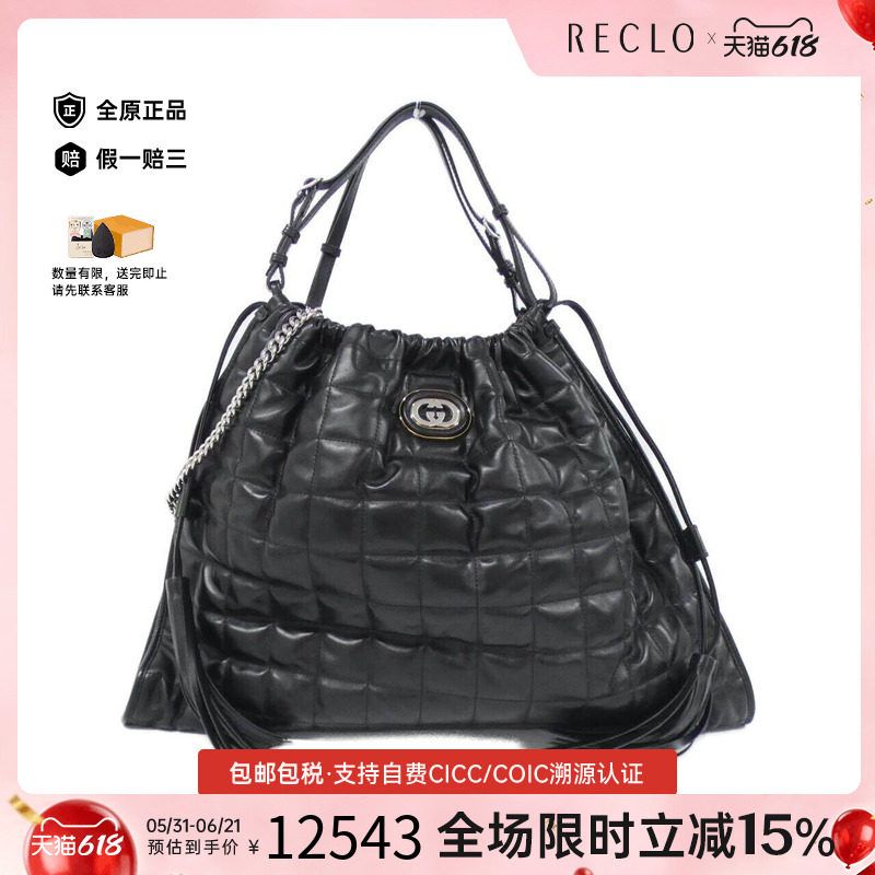 中古GUCCI古驰女包A级95新GUCCI DECO单肩手提包