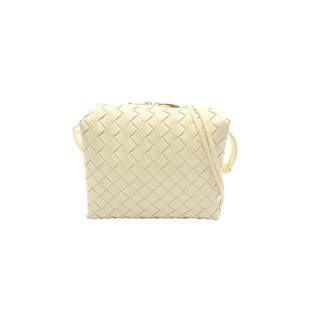 中古Bottega Veneta葆蝶家女包A级95新Intrecciato编织羊皮斜挎包