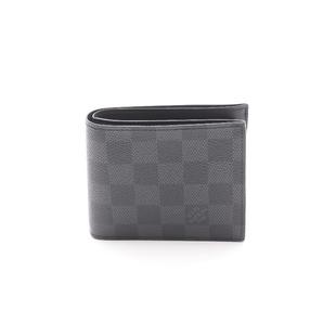 Marco涂层 中古LV路易威登男A级95新Portofeuil 防水帆布短钱包