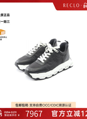 中古Hermes爱马仕女A级95新sneakers运动鞋牛皮鞋黑色正品休闲