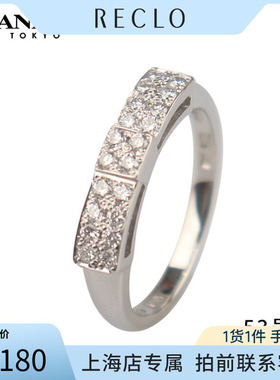 中古「95新」蝴蝶结型群镶钻石戒指铂金90053号设计感时尚RECLO
