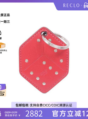 中古Hermes爱马仕女A级95新charm吊饰牛皮其他红色时尚正品RECLO