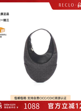 中古Bvlgari宝格丽女包B级9新logomania老花牛仔布单肩包灰色