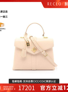 中古LV路易威登女包A级95新handbag手提包牛皮斜挎包浅褐色