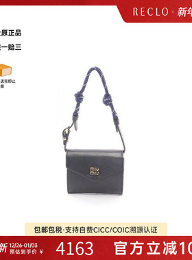 中古Miu Miu缪缪女A级95新coin case零钱包羊皮零钱包黑色正品