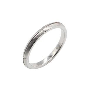 中古Tiffany&Co蒂芙尼男A级95新ring戒指18K白金(Au750)戒指