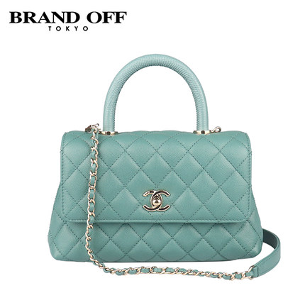 中古「95新」CHANEL(香奈儿)COCO HANDLE薄荷曼波绿小号斜挎包