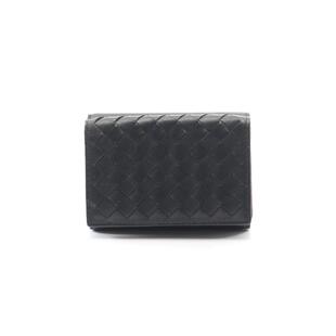 中古Bottega Veneta葆蝶家男A级95新Bottega宝缇嘉牛皮短钱包黑色