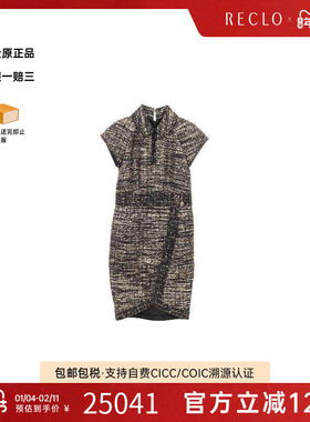 中古Chanel香奈儿女S级99新one piece连衣裙羊毛上衣黑色经典复古