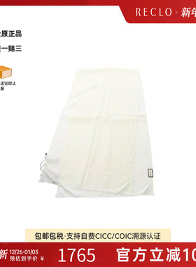 中古Gucci古驰男S级99新Stall披肩围巾羊毛围巾/丝巾白色