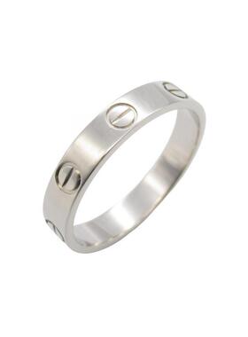 中古Cartier卡地亚男A级95新Love Ring18K白金（Au750）戒指银色