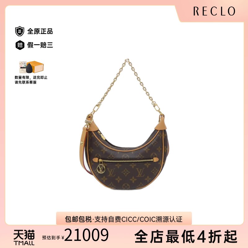 中古LV路易威登女包A级95新 Loop Bag老花斜挎包经典BRANDOFF正品