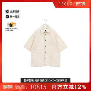 中古LV路易威登男B级9新tops上衣棉上衣浅褐色reclo正品