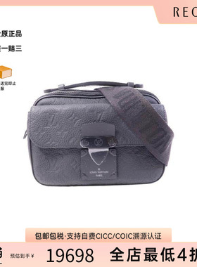 中古LV路易威登男包A级95新Shoulder bag肩包牛皮斜挎包黑色
