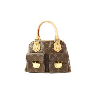 中古LV路易威登女包A级95新Manhattan曼哈顿涂层/防水帆布手提包