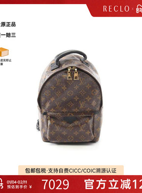 中古LV路易威登女包B级9新Backpack背包涂层/防水帆布双肩包棕色