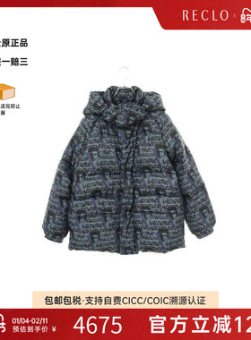 中古Valentino华伦天奴男B级9新Down jacket羽绒夹克丝绸外套蓝色