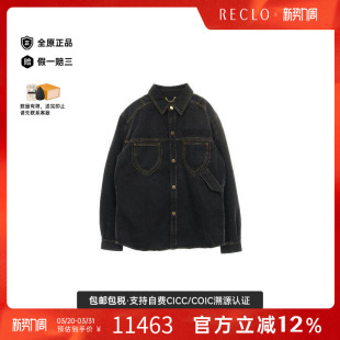 中古LV路易威登男A级95新Denim Jacket牛仔外套棉外套黑色RECLO