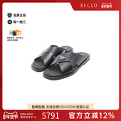 中古Prada普拉达男S级99新Sandal牛皮鞋 黑色