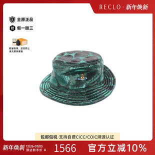 中古Vivienne Westwood薇薇安男S级99新hat帽子帆布帽子黑色