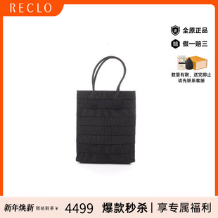 中古Ferragamo菲拉格慕女包B级9新tote bag托特包牛皮托特包黑色