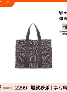 中古Hermes爱马仕男包B级9新Tote Bag托特包帆布托特包灰色正品