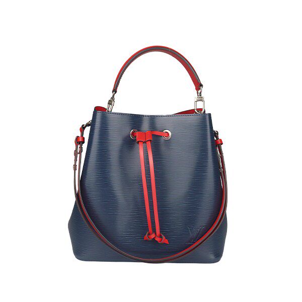 「85」LOUIS VUITTON(路易威登)NEONOE深蓝色红色EPI水波斜挎包