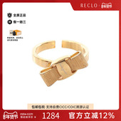 中古Ferragamo菲拉格慕女B级9新ring戒指镀金金属戒指金色正品