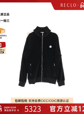 中古Moncler盟可睐男B级9新track jacket运动夹克尼龙外套黑色