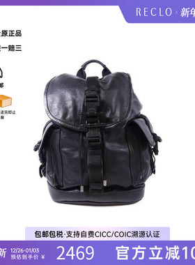 中古Givenchy纪梵希男包B级9新Backpack背包牛皮双肩包黑色