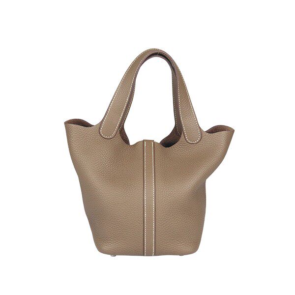 「9新」HERMES PICOTIN LOCK大象灰二手奢侈品中古vintage包包
