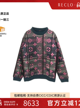中古LV路易威登男S级99新sweat运动衫棉上衣灰色reclo正品